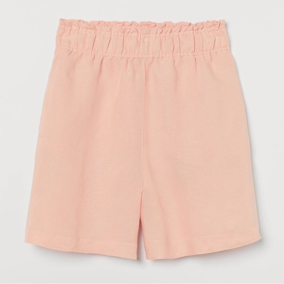 H&M Linen Blend Pull On Style Shorts | Color: Apricot | Sizes small and large - Picture 1 of 5